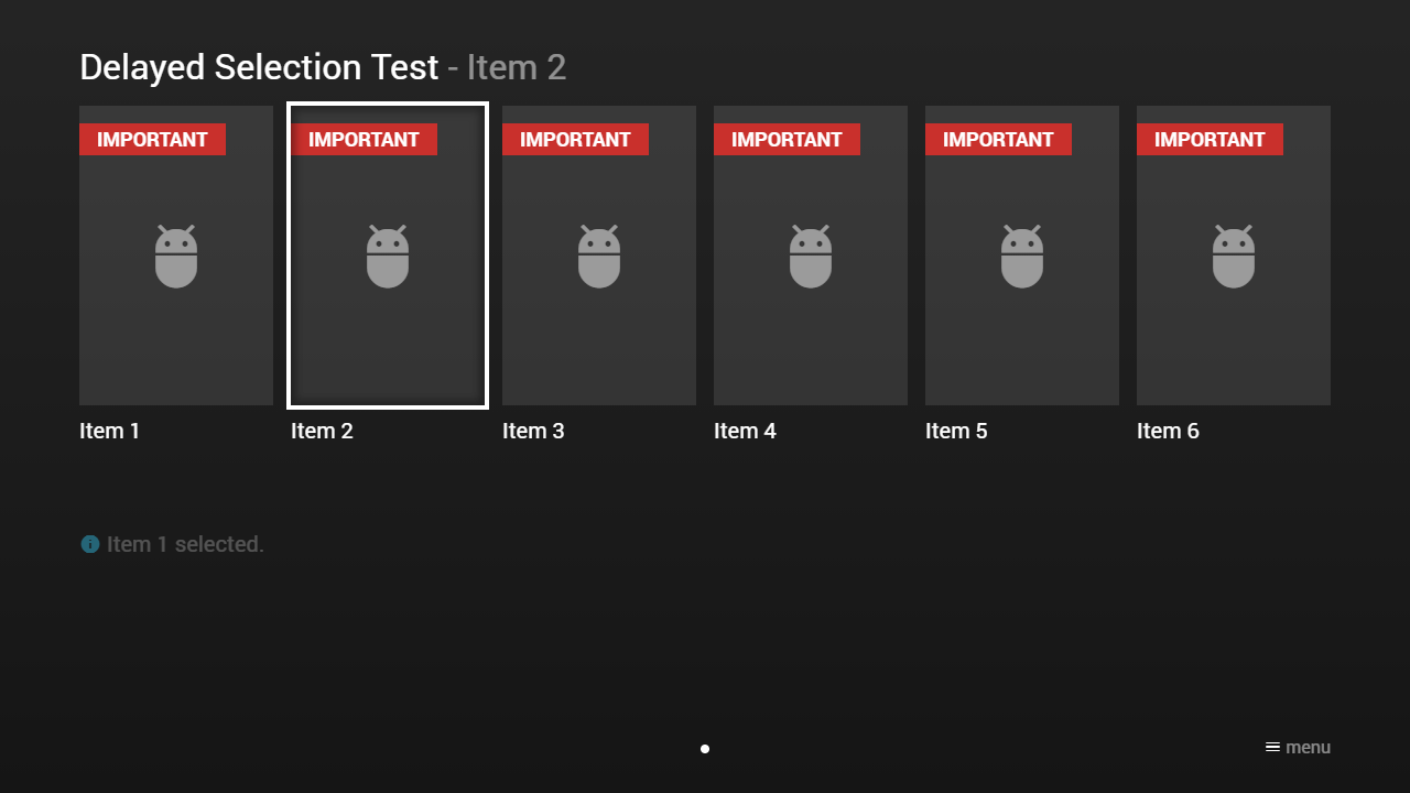 Example Screenshot (Delayed Selection Test)