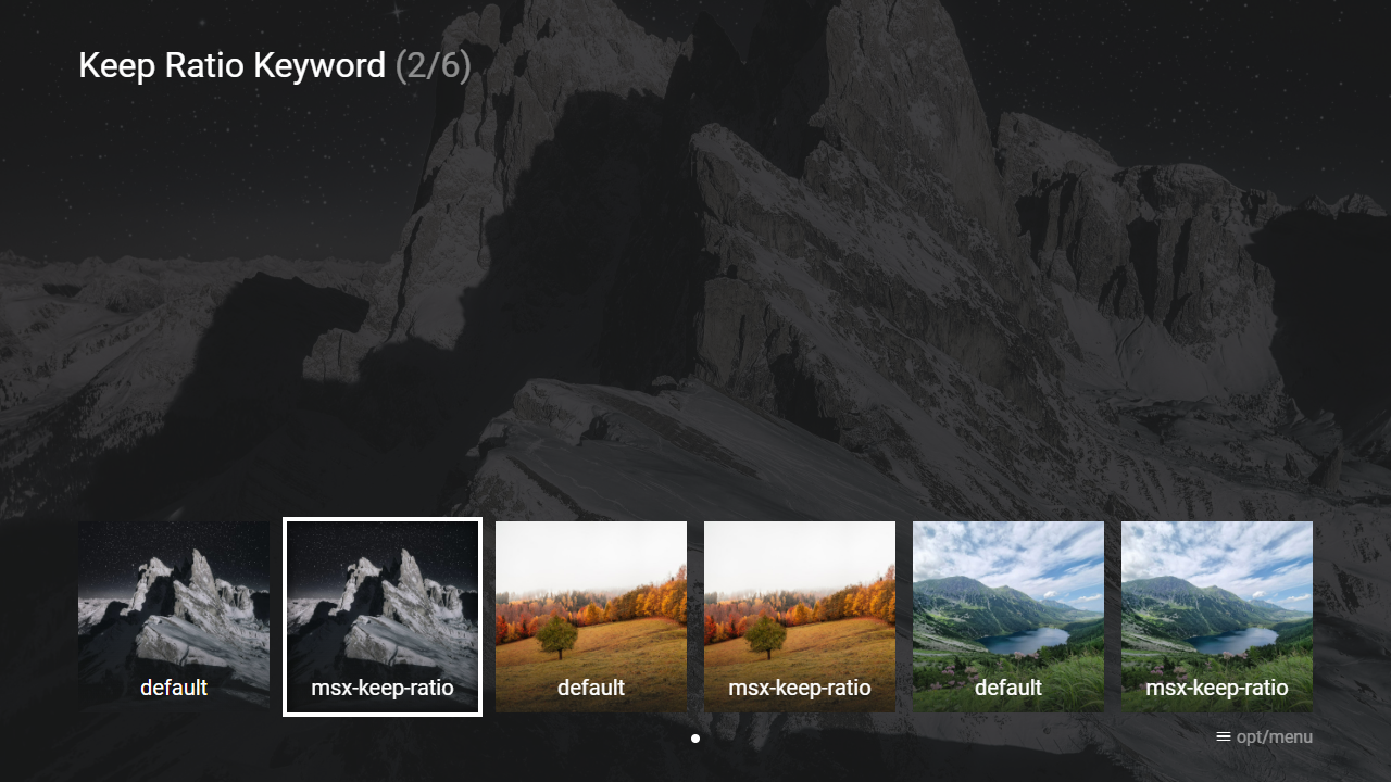 Example Screenshot (Keep Ratio Keyword)