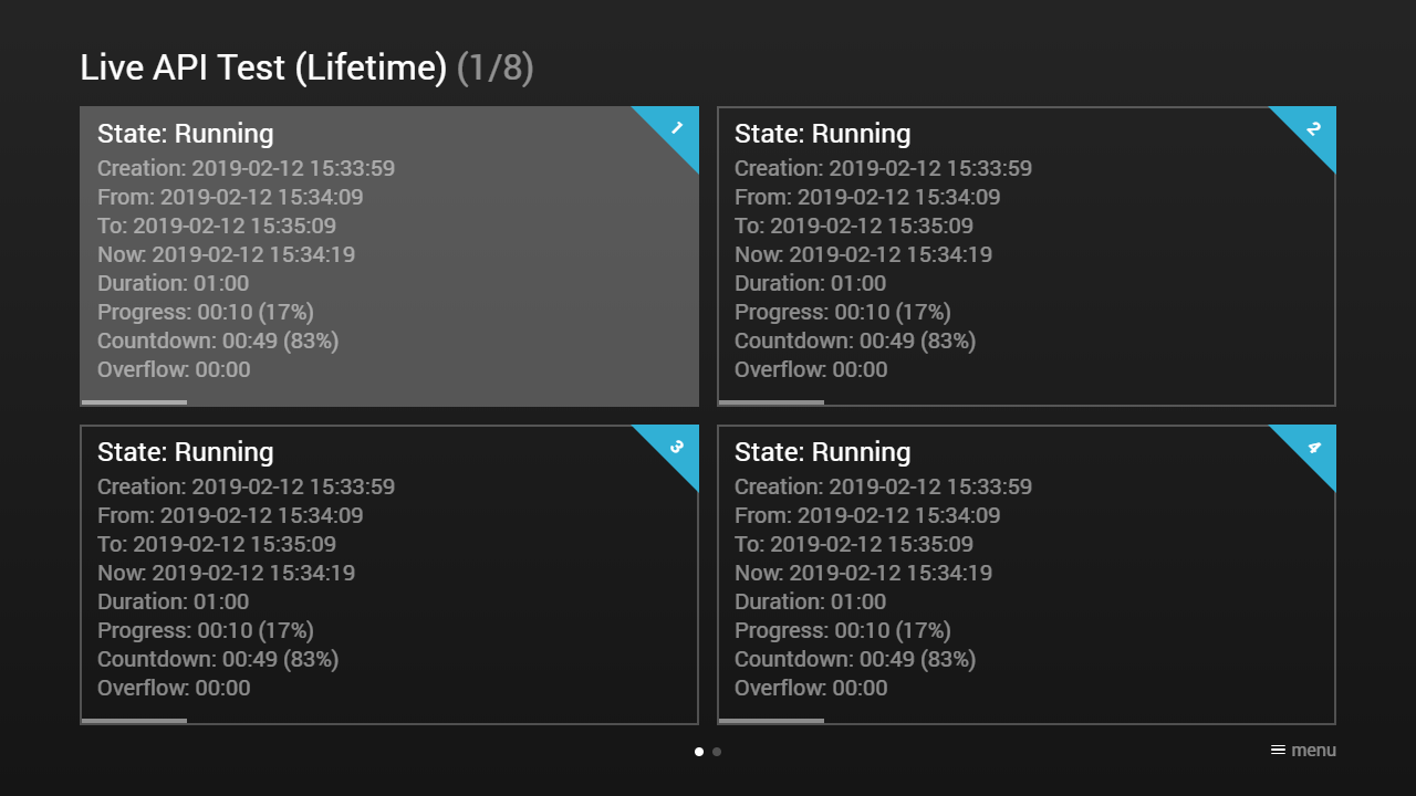 Example Screenshot (Live API Test - Lifetime)