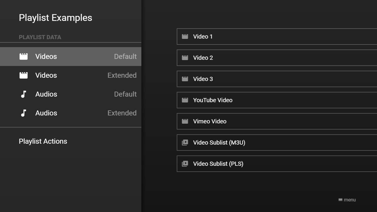 Example Screenshot (Playlist Examples)