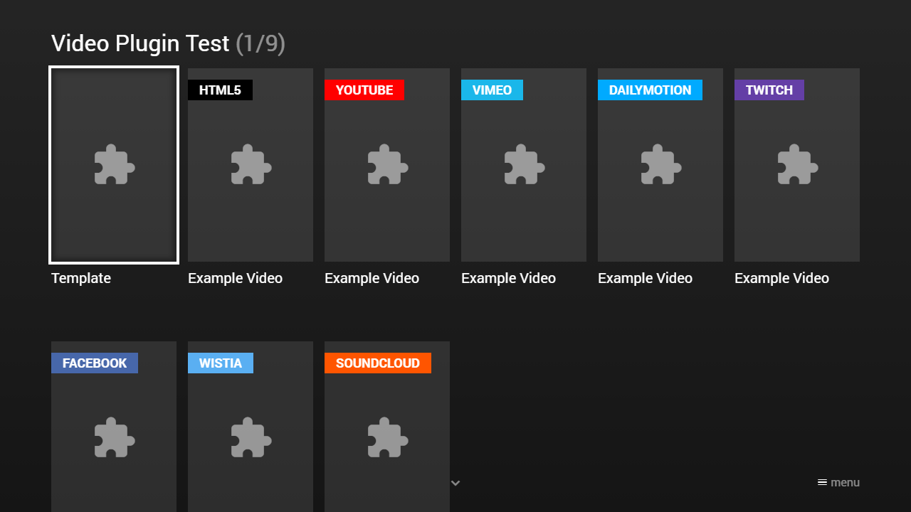 Example Screenshot (Video Plugin Test)