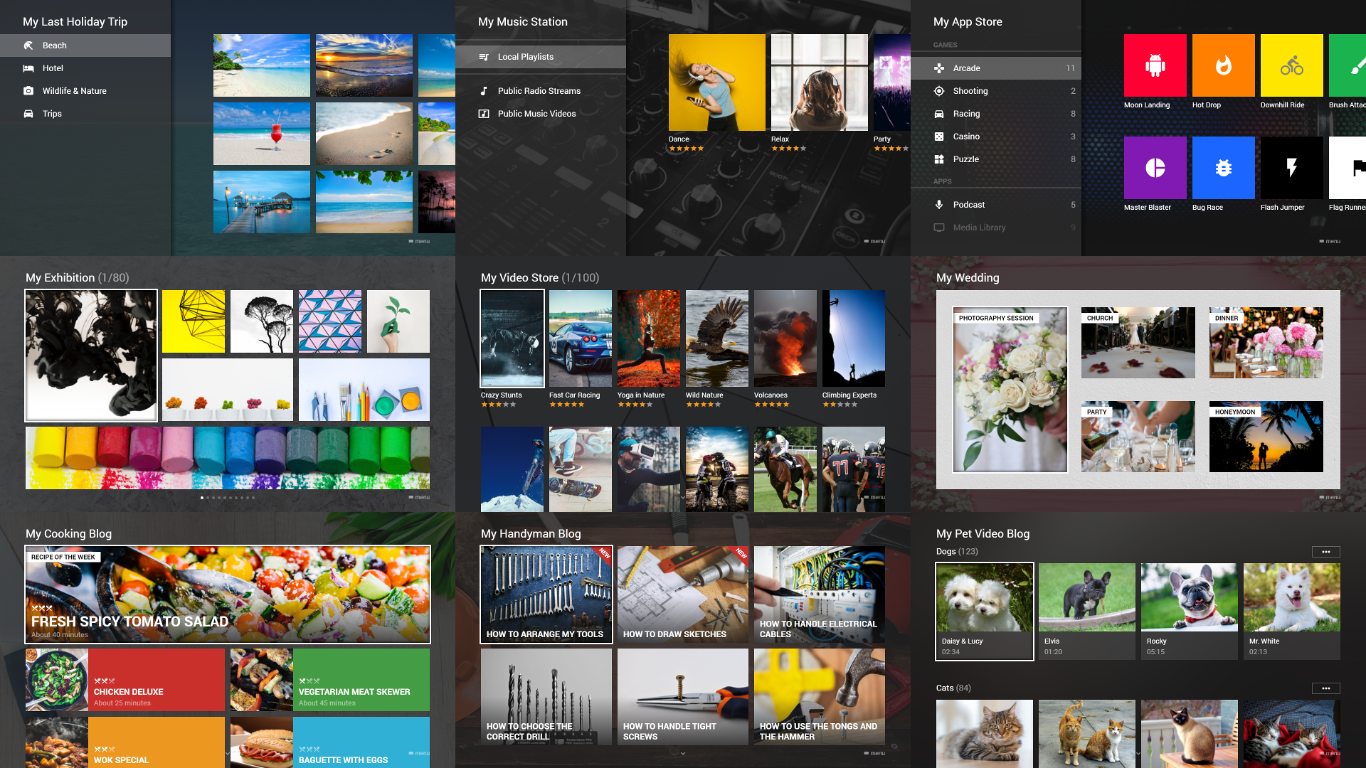 Content Examples Screenshot