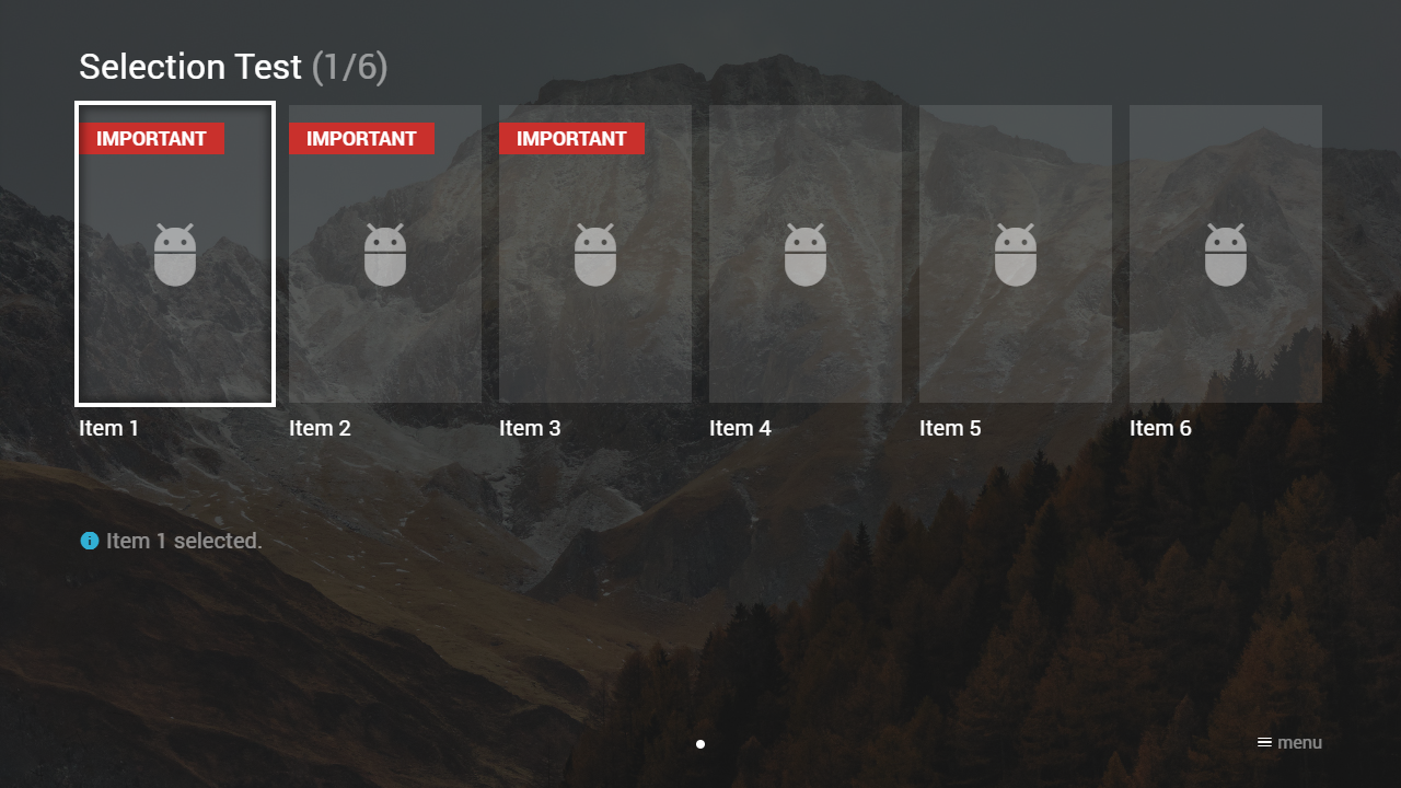 Example Screenshot (Selection Test)